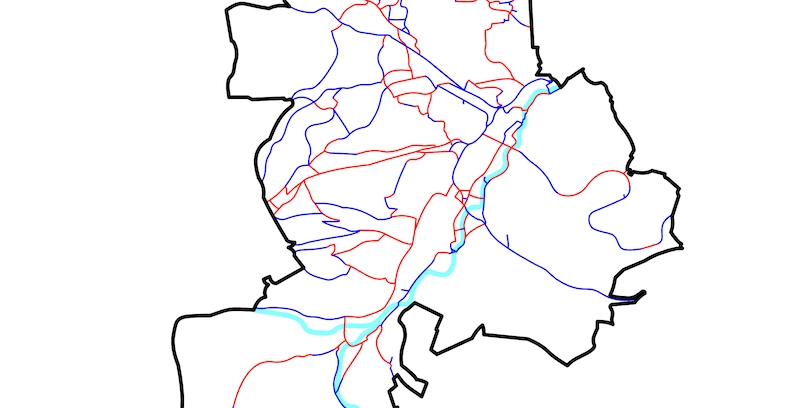 Ein Ausschnitt aus dem Radwegenetz in Freital