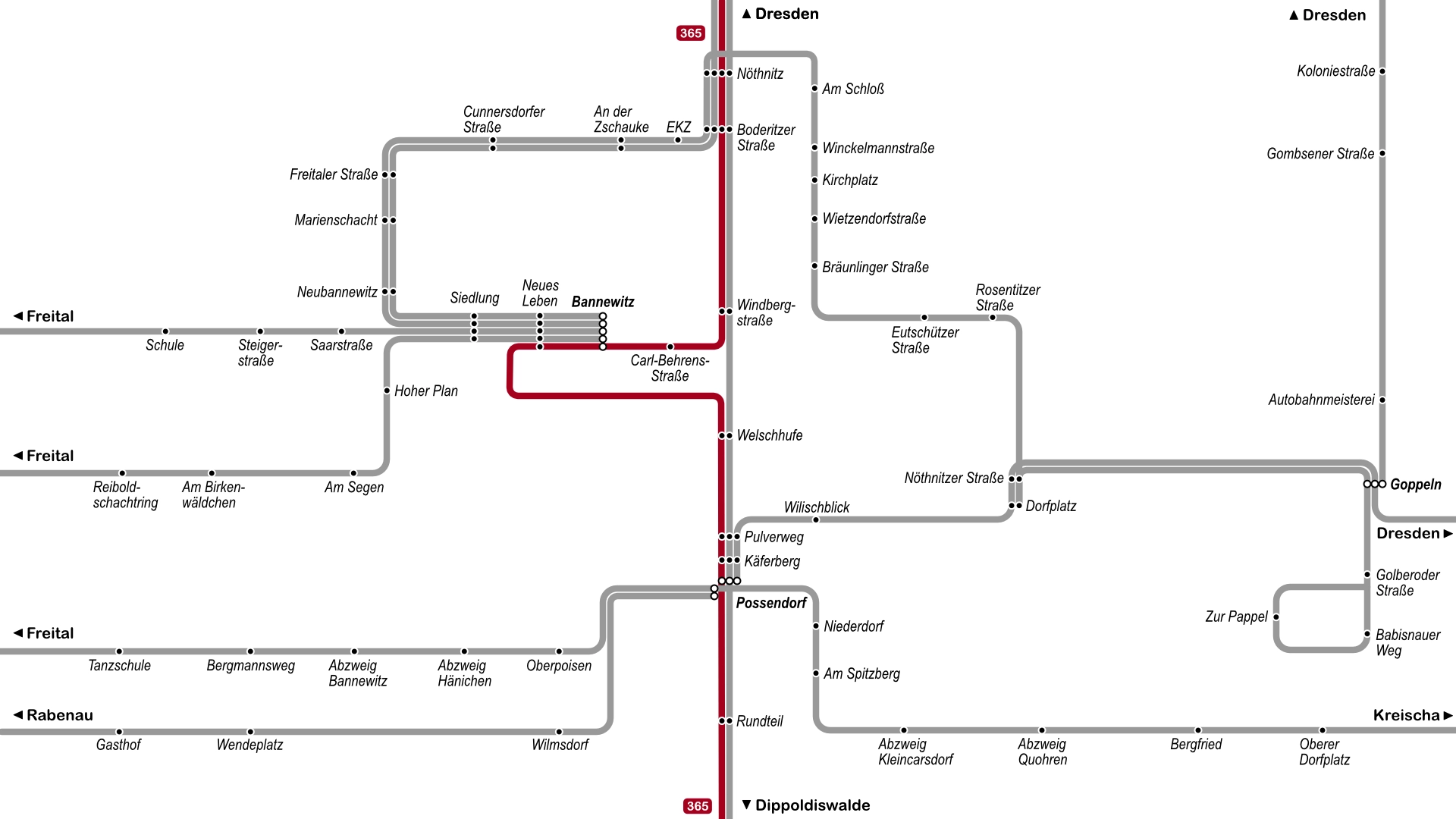 Die neue Buslinie 365 in Bannewitz