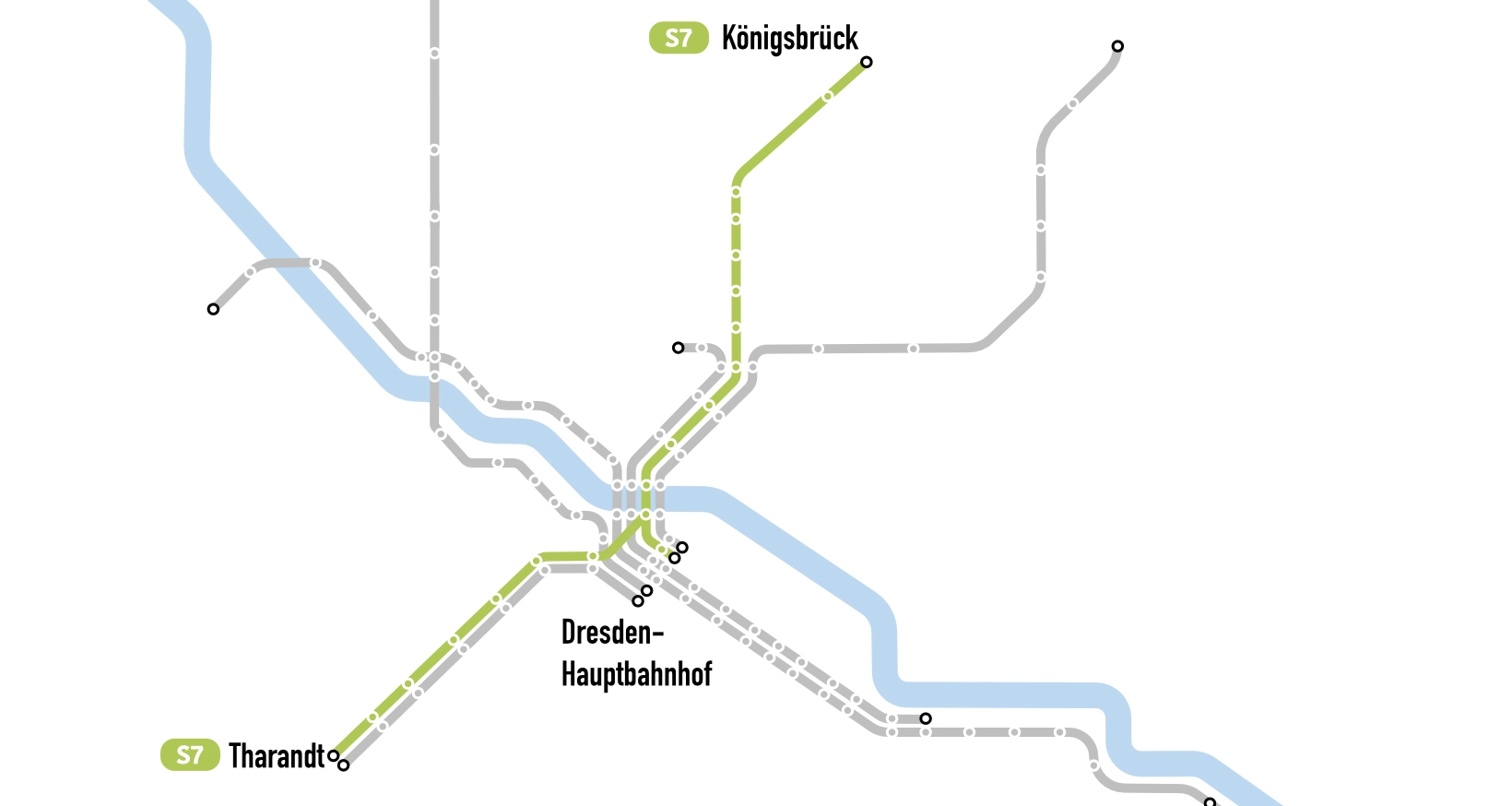 Die Strecke der neuen Linie S7