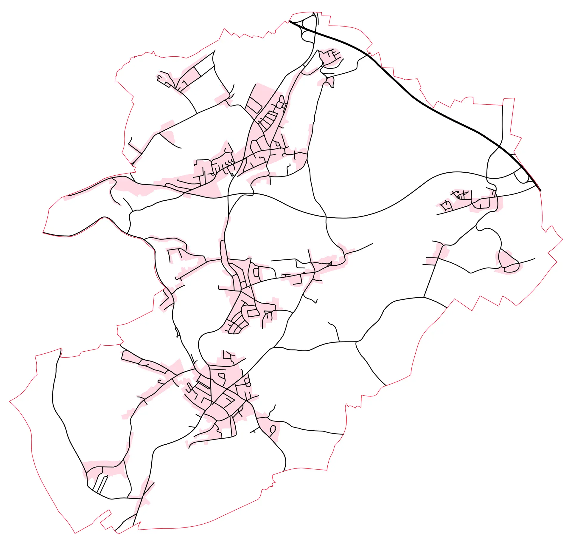 Das Straßennetz von Bannewitz