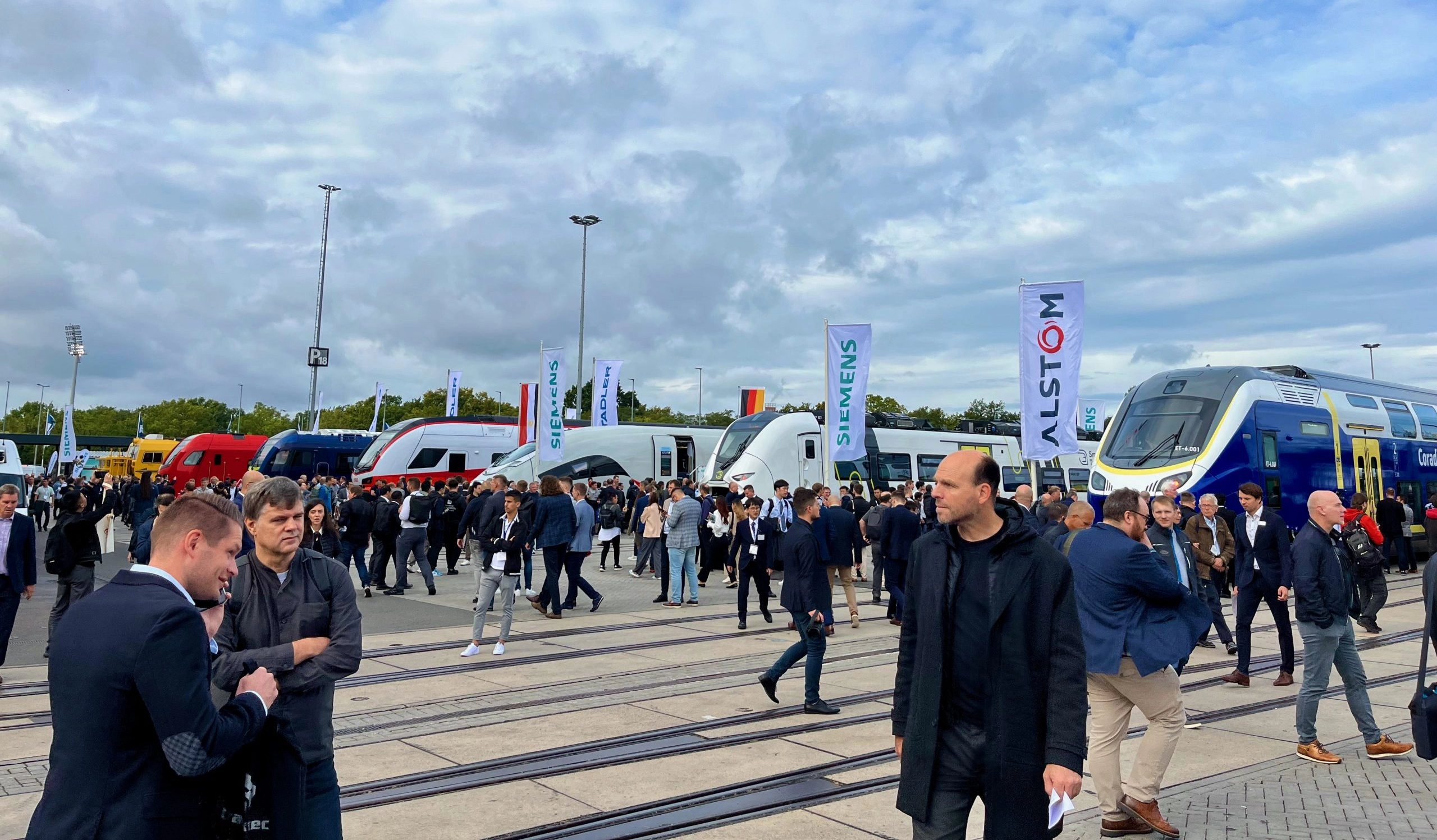 Das Außengelände der InnoTrans in Berlin